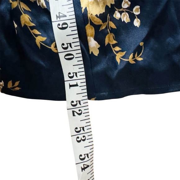 Reformation silk Floral Sleeveless Navy and Yellow NEW - Picture 8 of 8